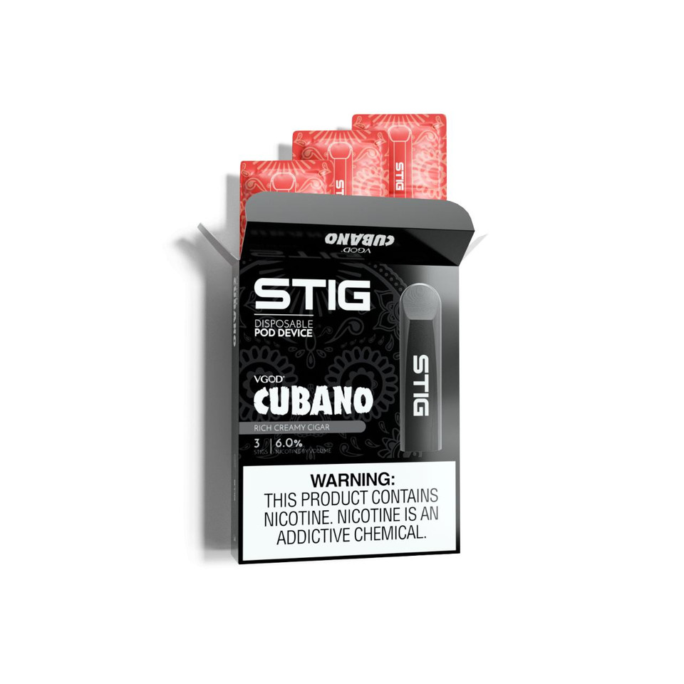 STIG 60MG Disposable Pod Device - 3PK Cubano