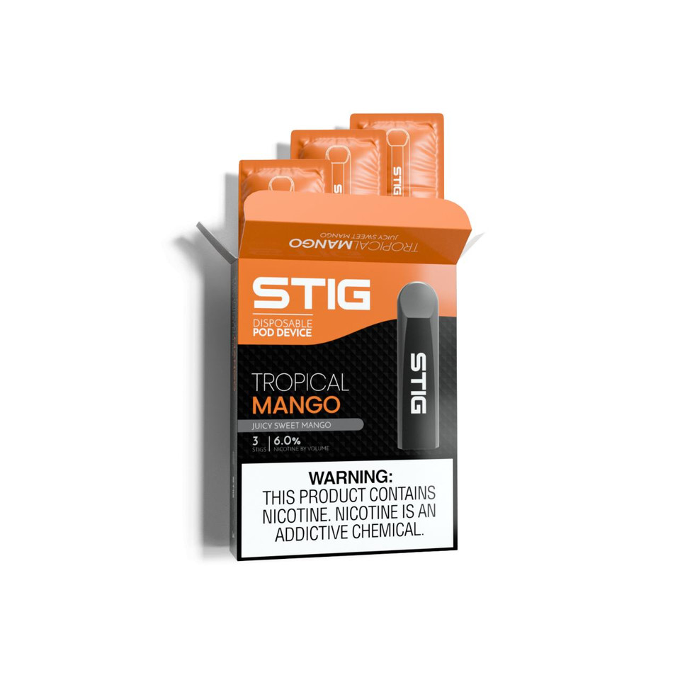 STIG 60MG Disposable Pod Device - 3PK Tropical Mango