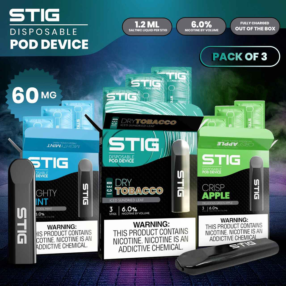 STIG 60MG Disposable Pod Device (Pack of 3)