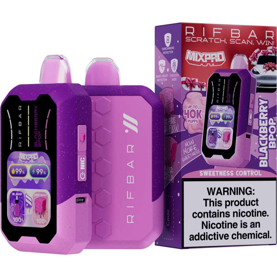 Rifbar MixPro 40K Puff Disposable Sweet Control Blackberry B-Pop