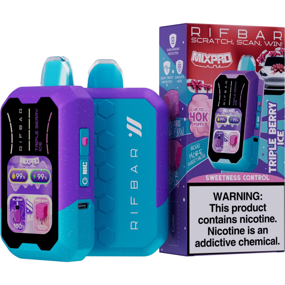 Rifbar MixPro 40K Puff Disposable Sweet Control Triple Berry Ice