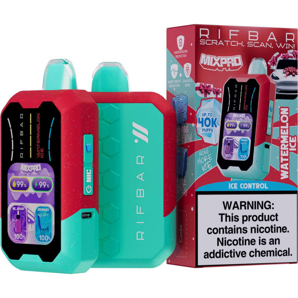 Rifbar MixPro 40K Puff Disposable Ice Control Watermelon Ice