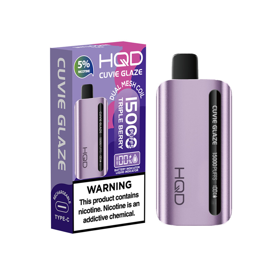 HQD Cuvie Glaze 15000 Puff Disposable Triple Berry