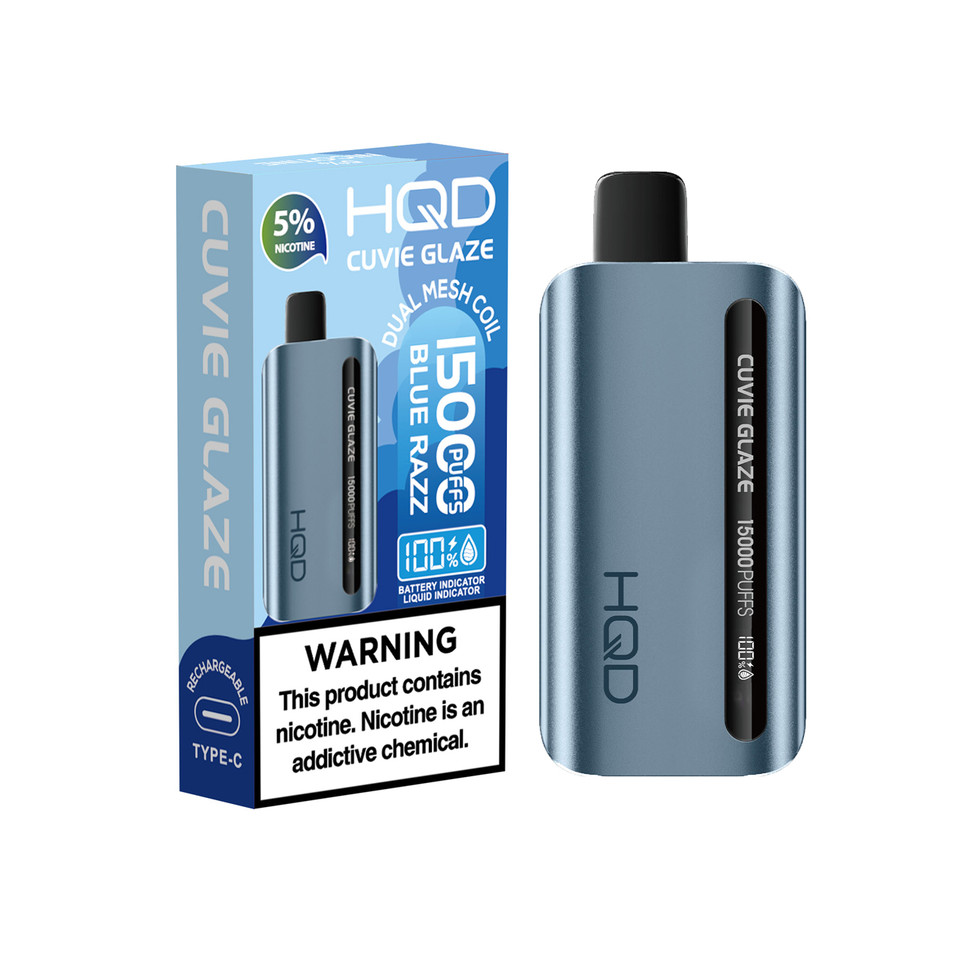 HQD Cuvie Glaze 15000 Puff Disposable Blue Razz
