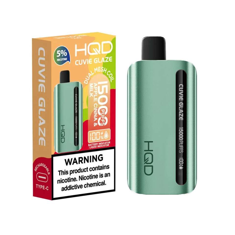 HQD Cuvie Glaze 15000 Puff Disposable Apple Cinna Milk