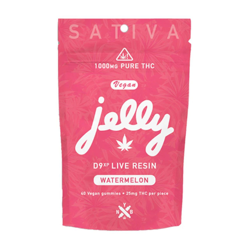 Jelly D9xp THC Live Resin Vegan Gummies 1000MG-Watermelon Sativa