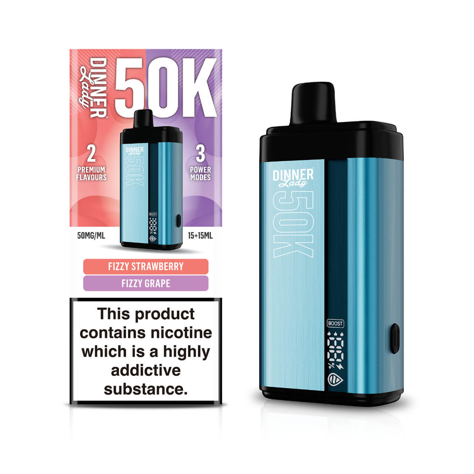 Dinner Lady 50K Puff Disposable Fizzy Strawberry & Fizzy Grape