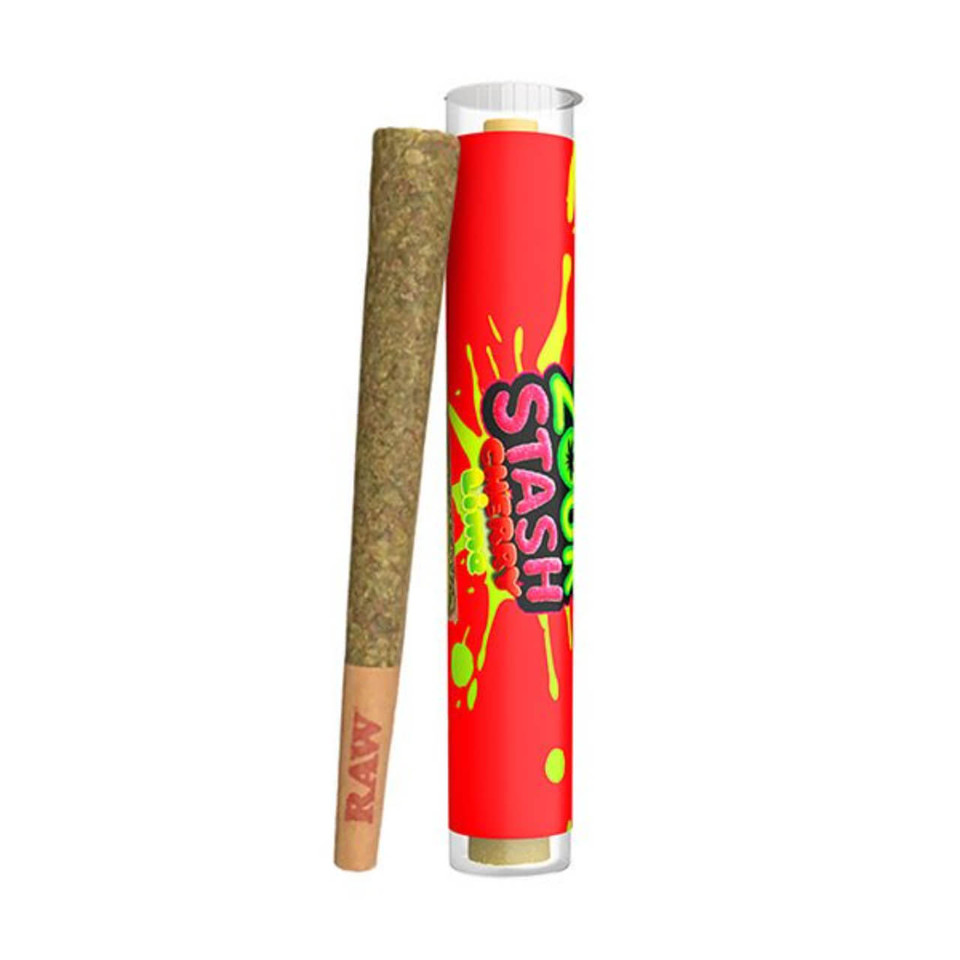 Zour Stash THC-A Hash Hole Prerolls 20CT cherry lime
