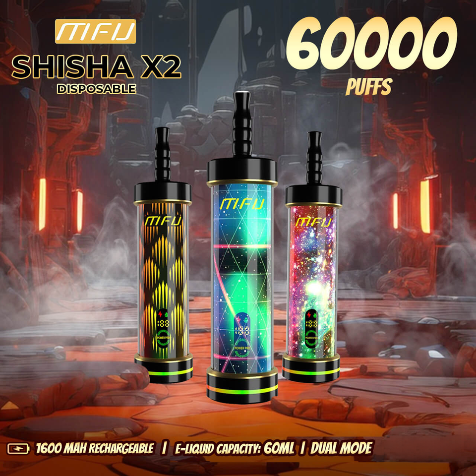 MFU SHISHA X2 Hookah 60,000 Puff Disposable