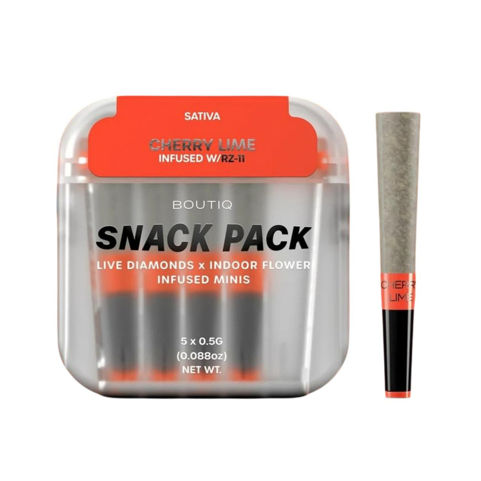 BOUTIQ THC-A Infused 0.5G Mini Pre-Rolls 5CT Cherry Lime+RZ-11 -Sativa