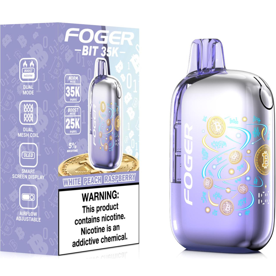 Foger BIT 35K Puff Disposable White Peach Raspberry