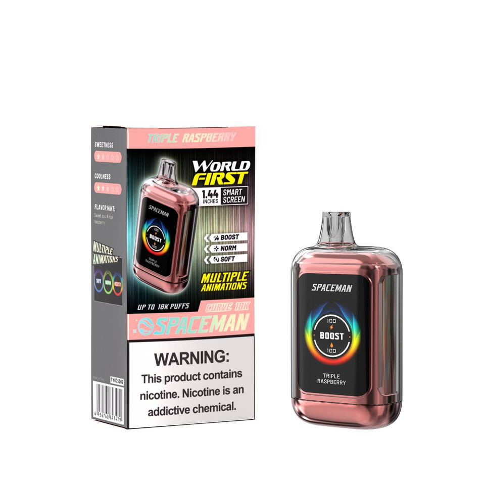 SMOK SpaceMan Curve 18K Puff Disposable Triple Raspberry