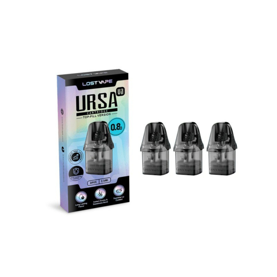 Lost Vape Ursa Replacement Pod Cartridge V3 - 3PK 0.8 OHMS