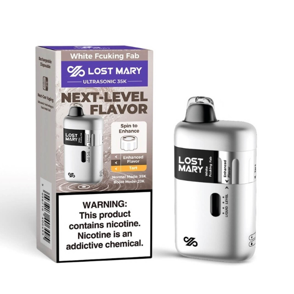 Lost Mary Ultrasonic 35K Puff Disposable White Fcuking Fab
