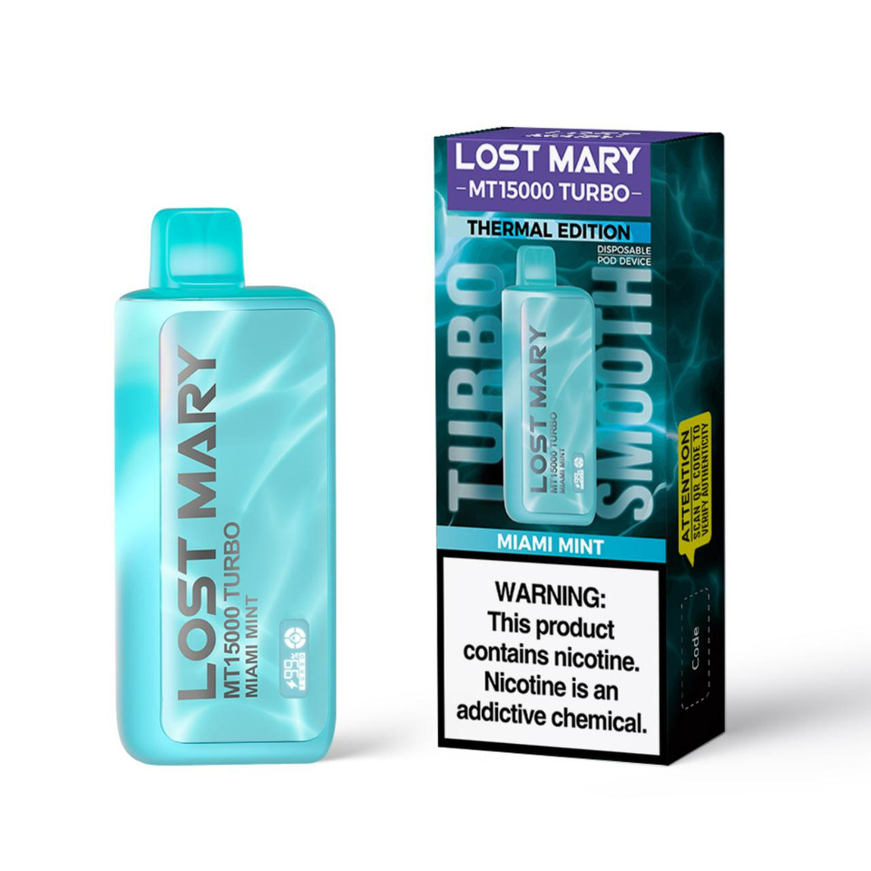 Lost Mary MT 15000 Puff Turbo Disposable Miami Mint - Thermal Edition