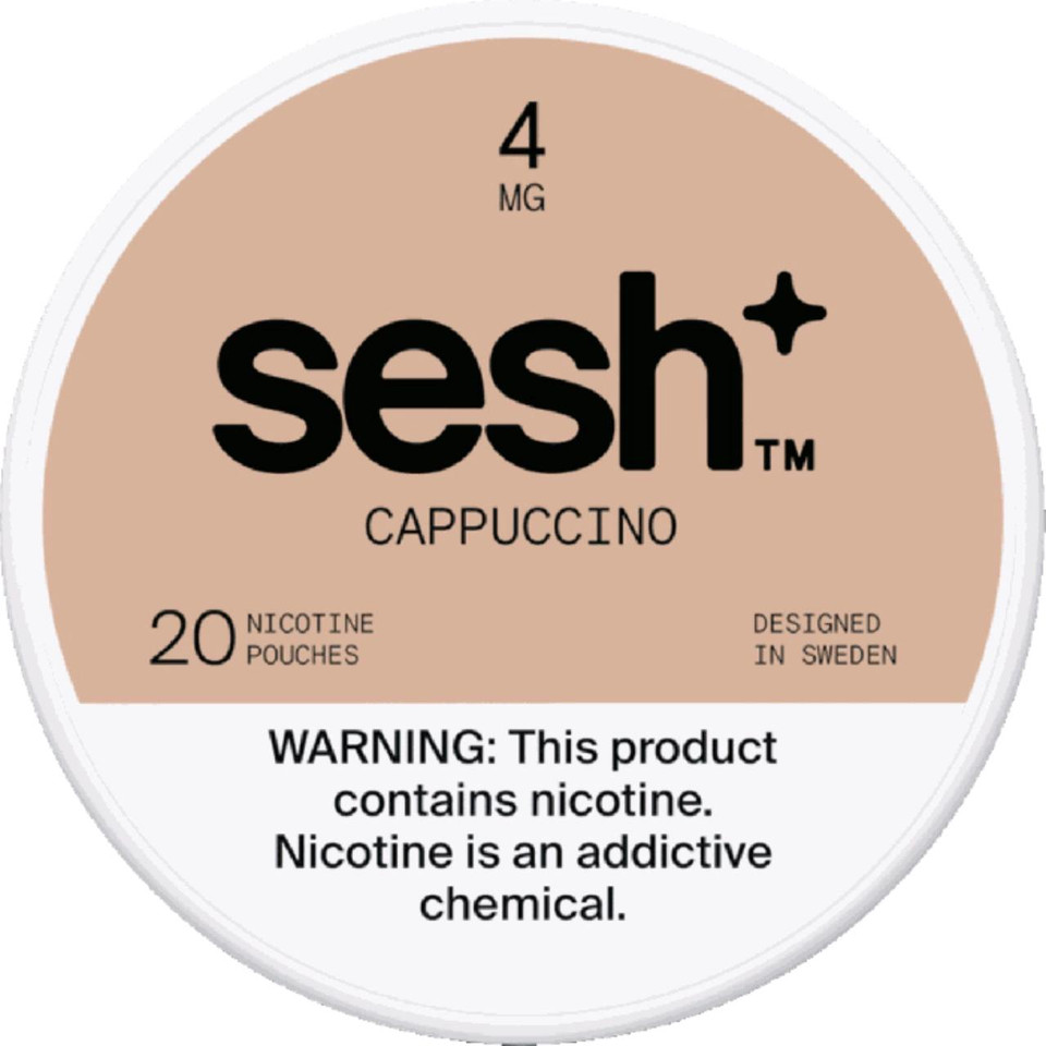 Sesh + Nicotine Pouches-Cappuccino 4MG