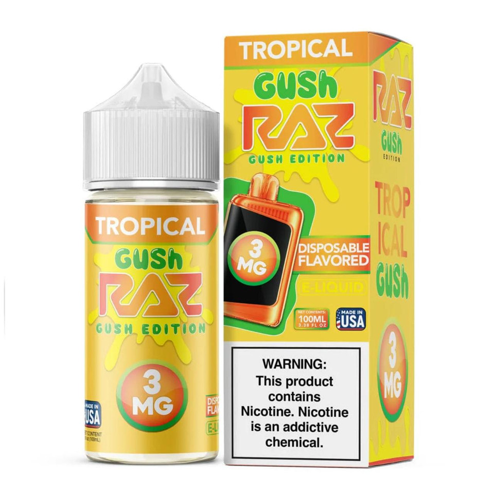 Pod Juice x RAZ Tropical Gush Tobacco Free Nicotine E-Juice 100ml