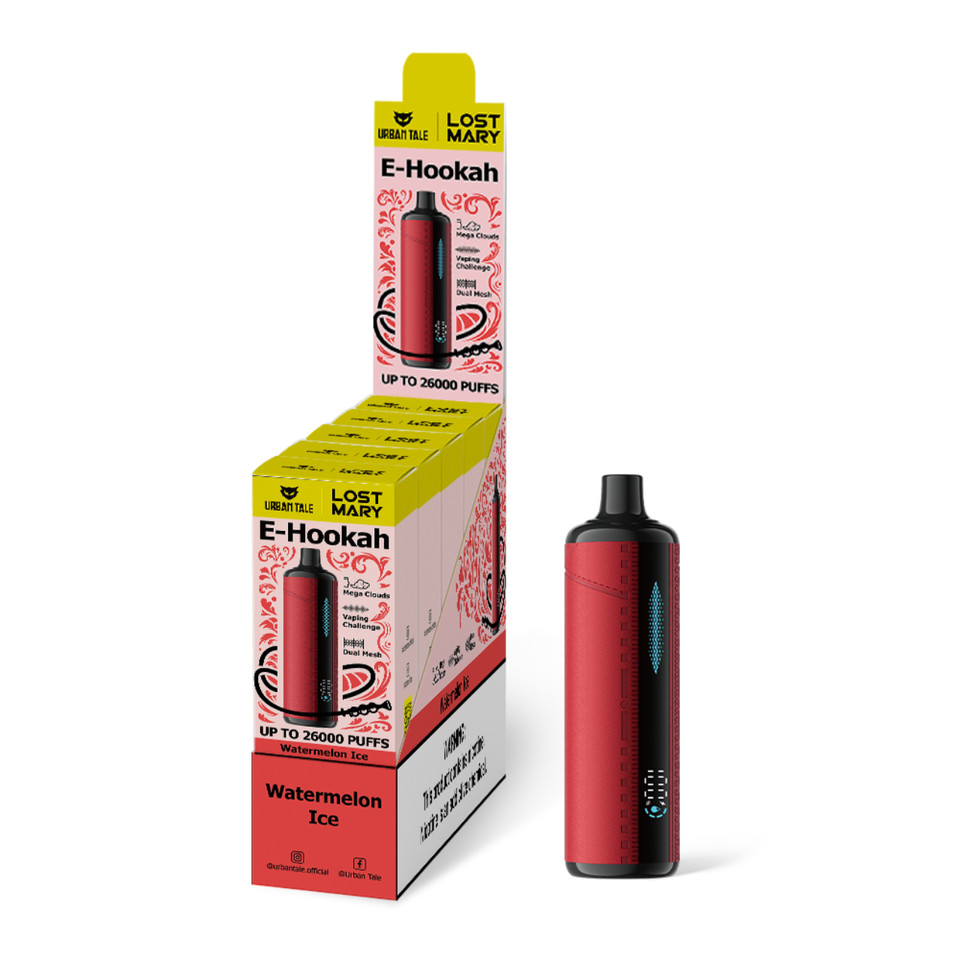 Urban Tale X Lost Mary Hookah 26000 Puff Disposable Watermelon lce