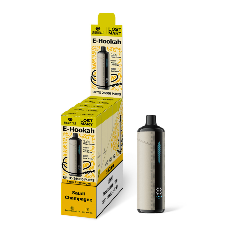 Urban Tale X Lost Mary Hookah 26000 Puff Disposable Saudi Champagne