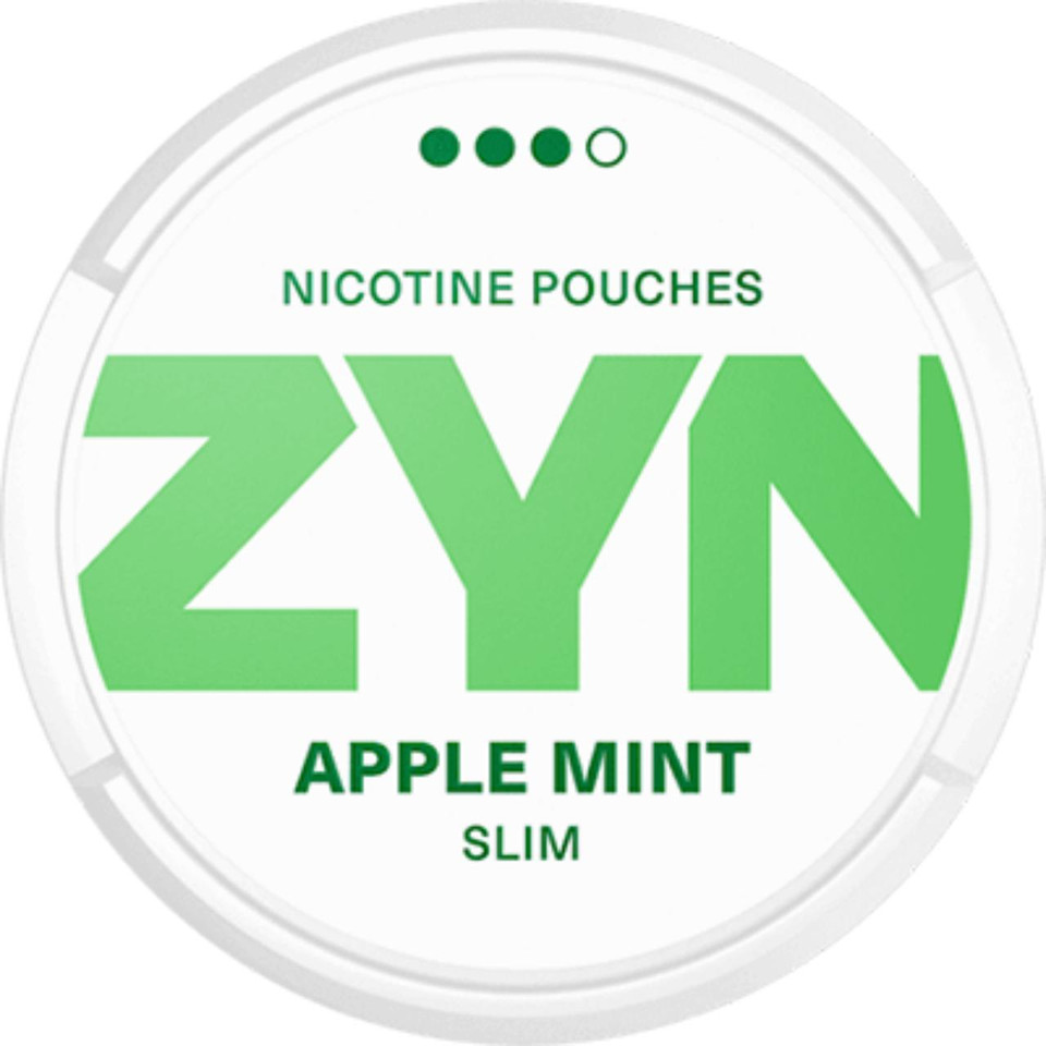 ZYN Nicotine Pouches - 1PK Apple Mint Slim 9MG -EURO