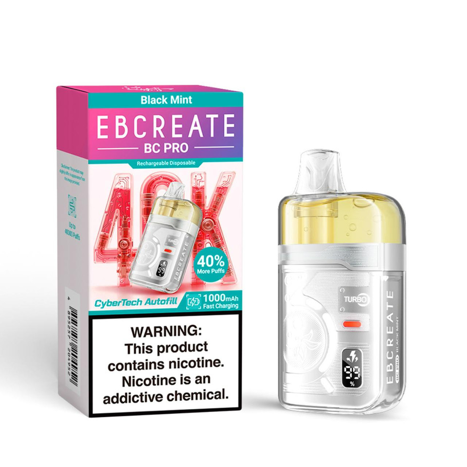 EBCREATE BC Pro 40K Puff Disposable Black Mint