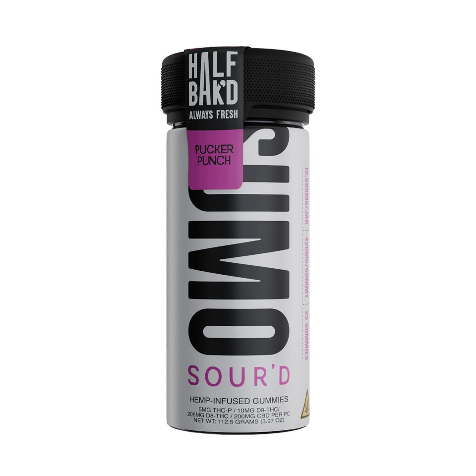 Half Bak'd Sumo Sour'D Blend Infused Gummies - 10000MG Pucker Peach