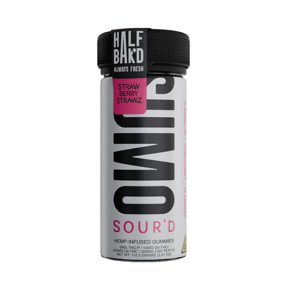 Half Bak'd Sumo Sour'D Blend Infused Gummies - 10000MG Strawberry Strawz