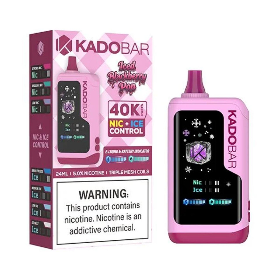 Kado Bar NI40K Puff Disposable Iced Blackberry Pop
