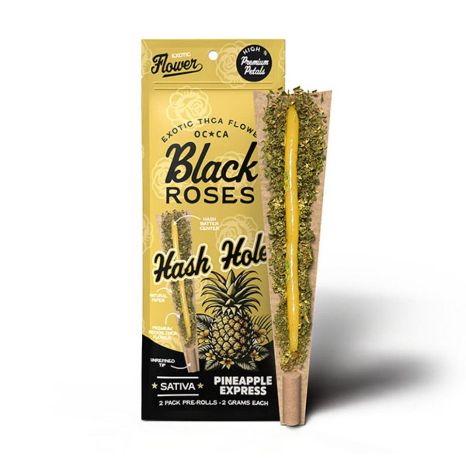 Black Roses Hash Hole Prerolls 2G - 2CT Pineapple Express