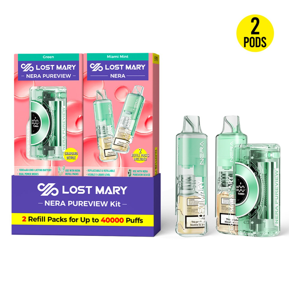 Lost Mary Nera Pureview Kit 40K Puff Disposable Miami Mint