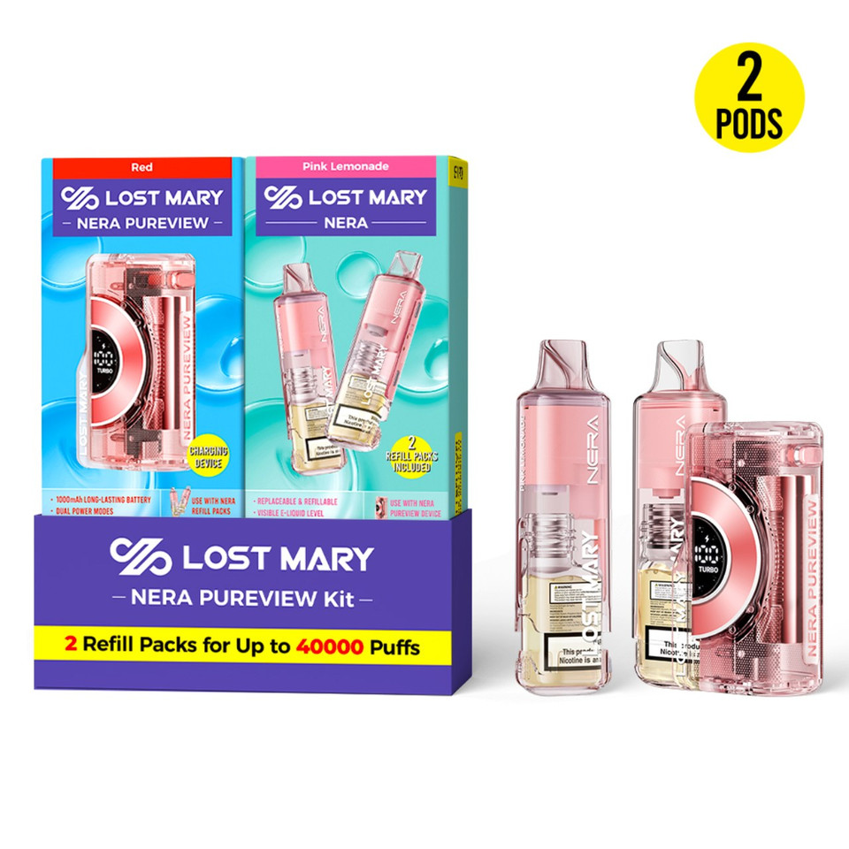 Lost Mary Nera Pureview Kit 40K Puff Disposable Pink Lemonade