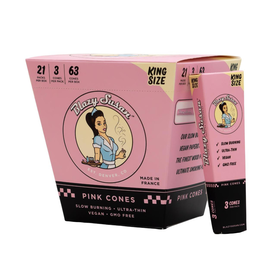 Blazy Susan Pink Cones 21PK King Size 