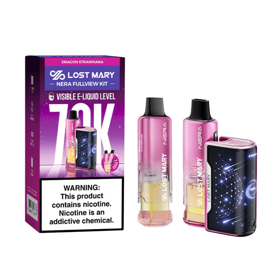 Lost Mary Nera Fullview Kit 70K Puff Disposable Dragon Strawnana