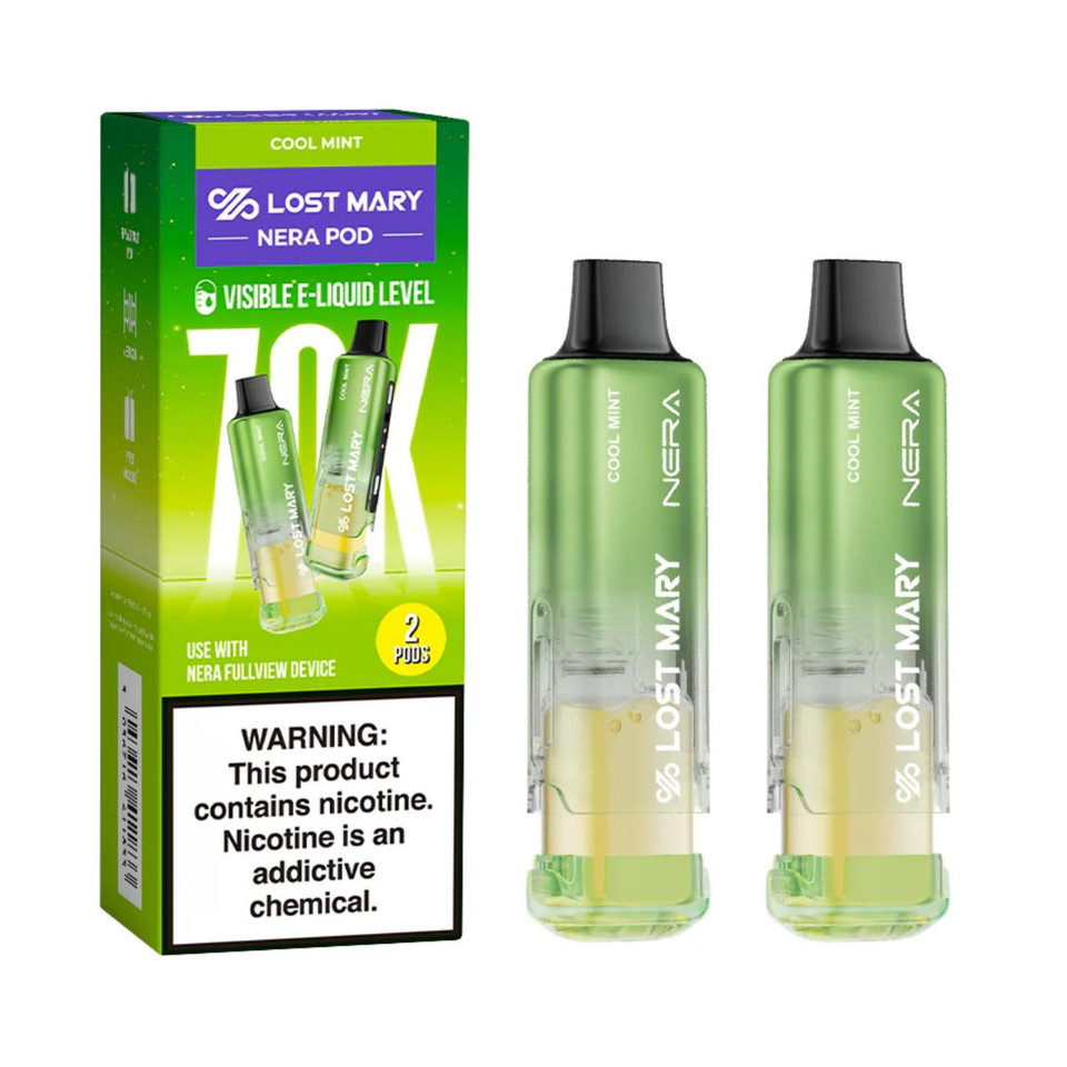 Lost Mary Nera Fullview 70K Replacement Pod Cartridge - 2PK Cool Mint