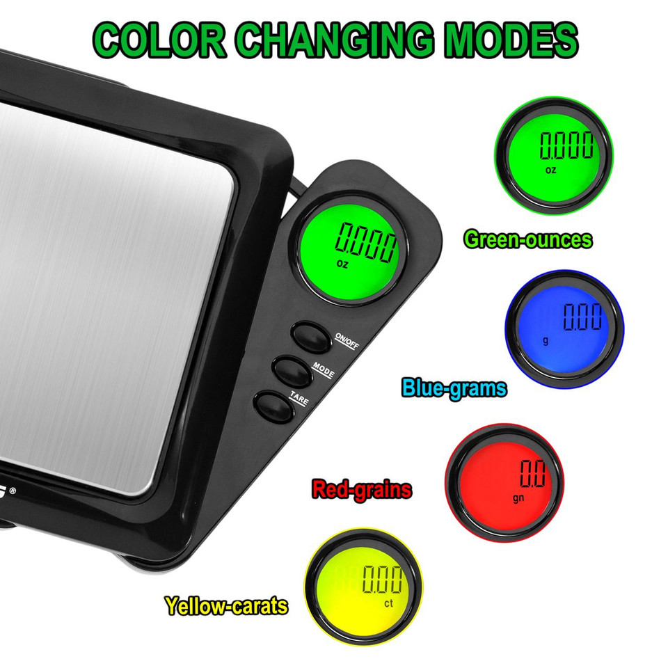 AWS Digital Pocket Scale Blade-Color Changing Modes