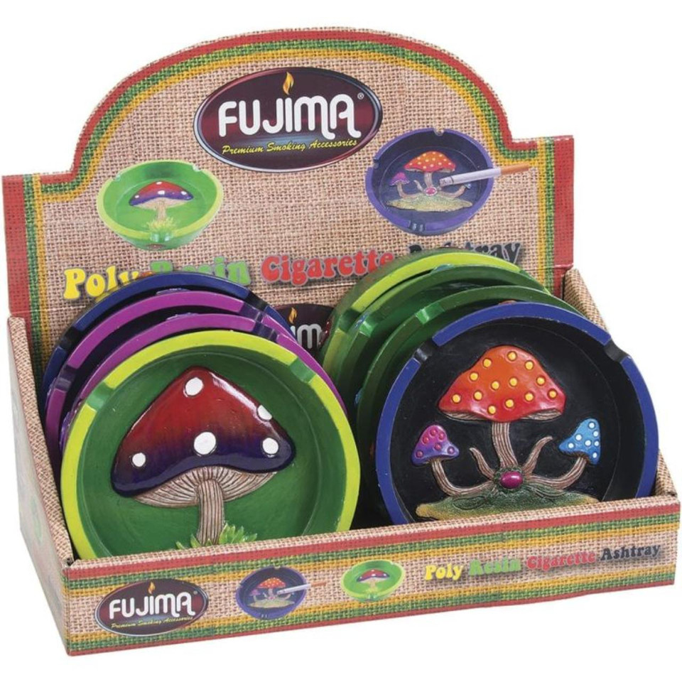 Fujima Ashtray 8CT Poly Stone Leaf Jamaican