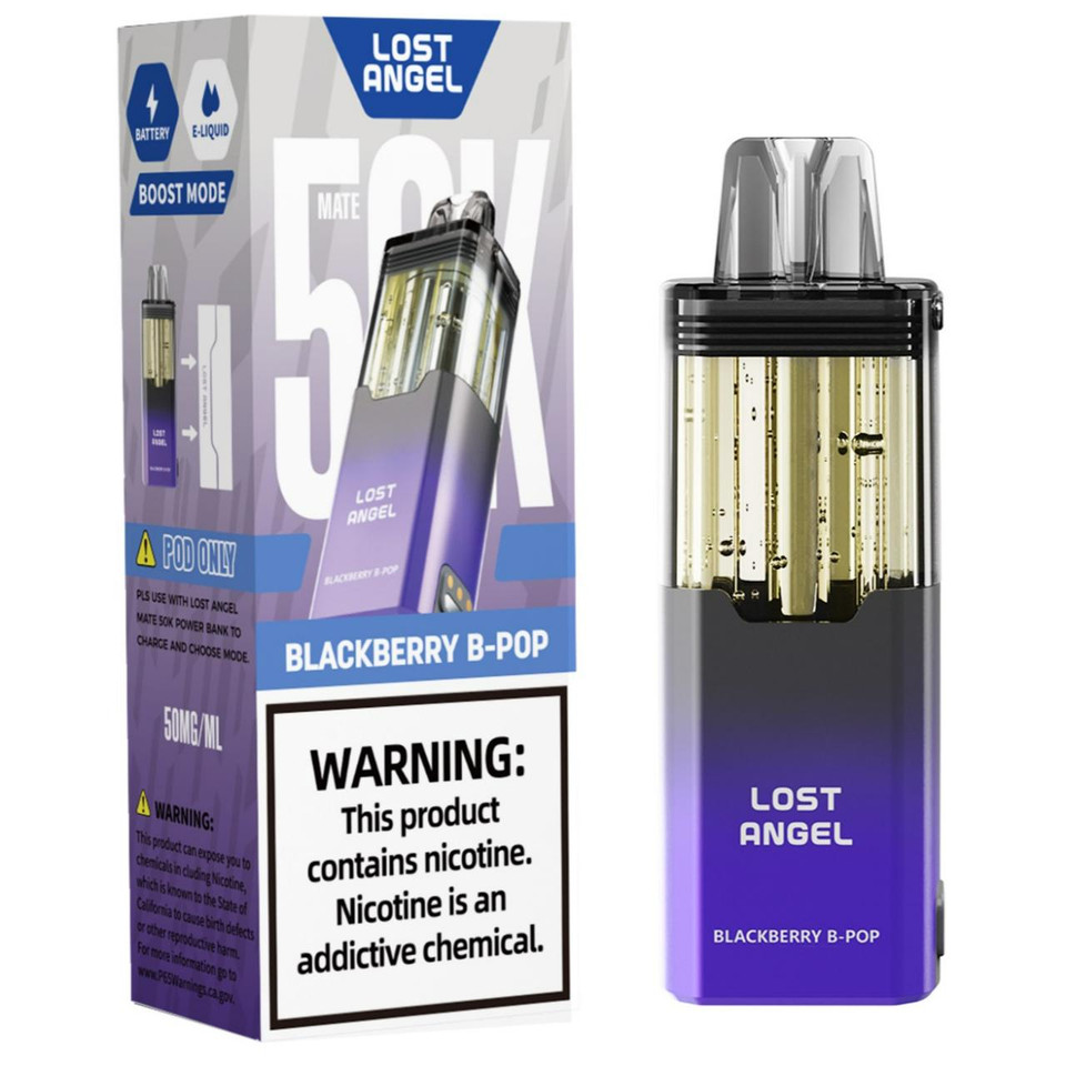 Lost Angel Mate 50K Puff Disposable Pod Blackberry B-POP Lost Angel Mate 50K Puff Disposable Pod Blackberry B-POP
