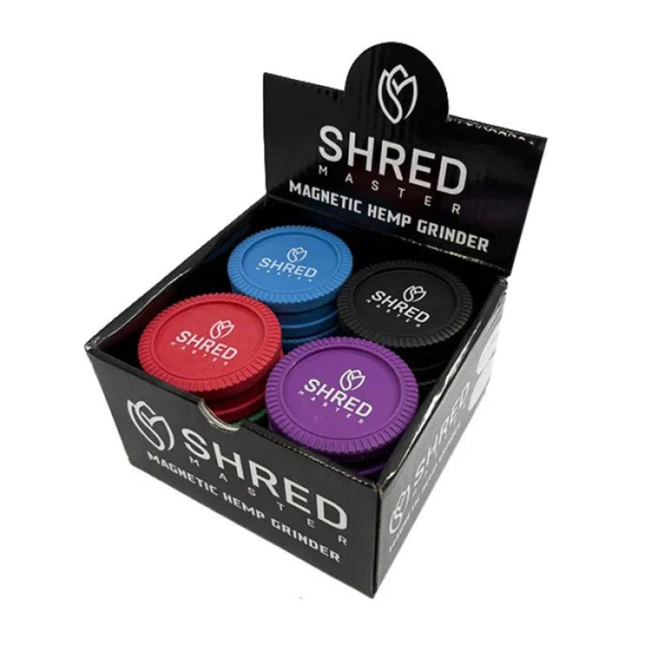 Shred Master Hemp Grinder 2 Piece -12COUNT Magnetic