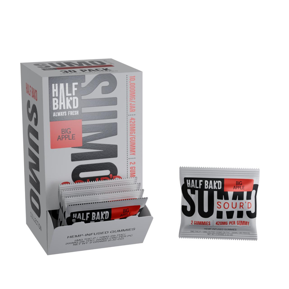 Half Bak'd Sumo Sour'D Blend Infused Gummies - 30COUNT Big Apple