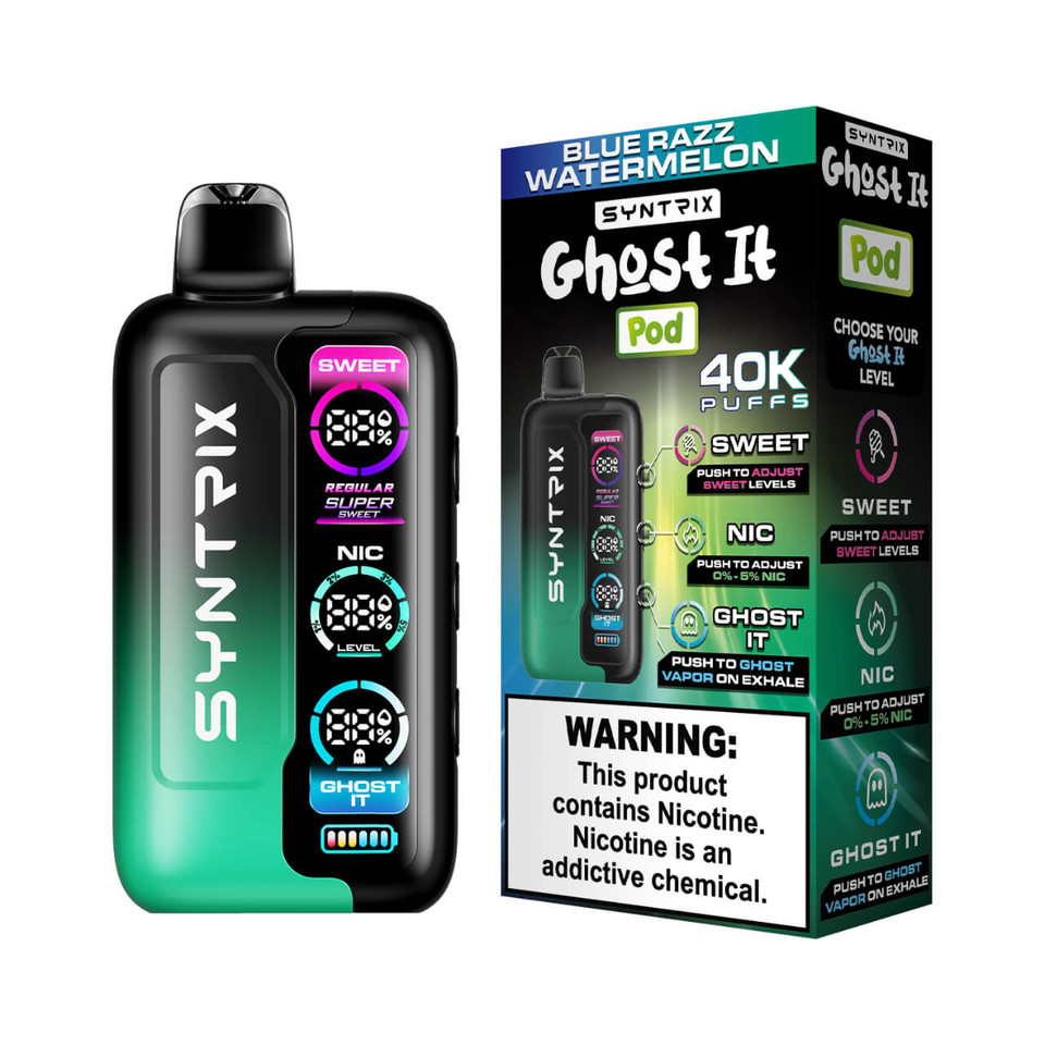 SYNTRIX Ghost It 40K Puff Disposable Blue Razz Watermelon