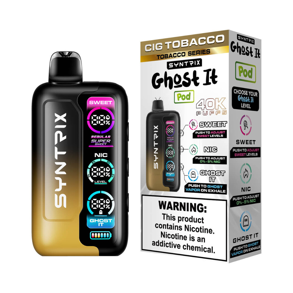 SYNTRIX Ghost It 40K Puff Disposable Cig Tobacco