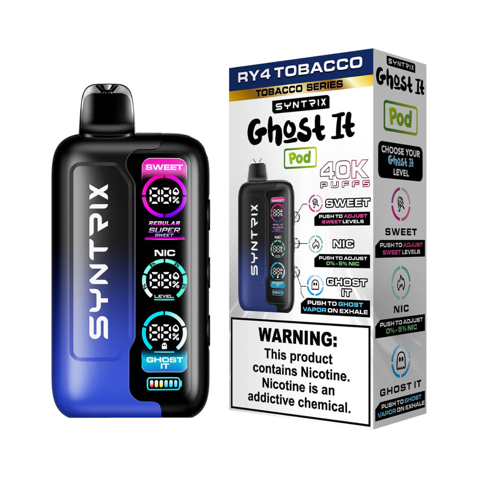 SYNTRIX Ghost It 40K Puff Disposable RY4 Tobacco