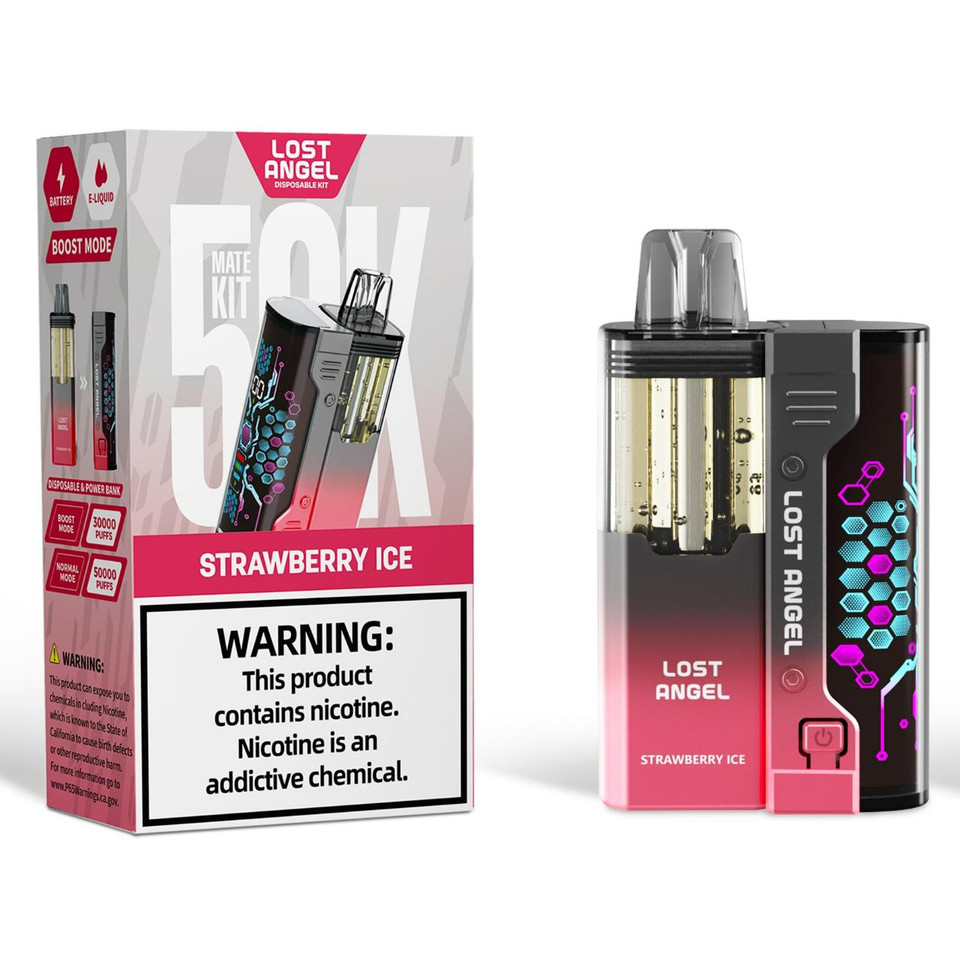 Lost Angel Mate Kit 50K Puff Disposable Strawberry Ice Lost Angel Mate Kit 50K Puff Disposable Strawberry Ice