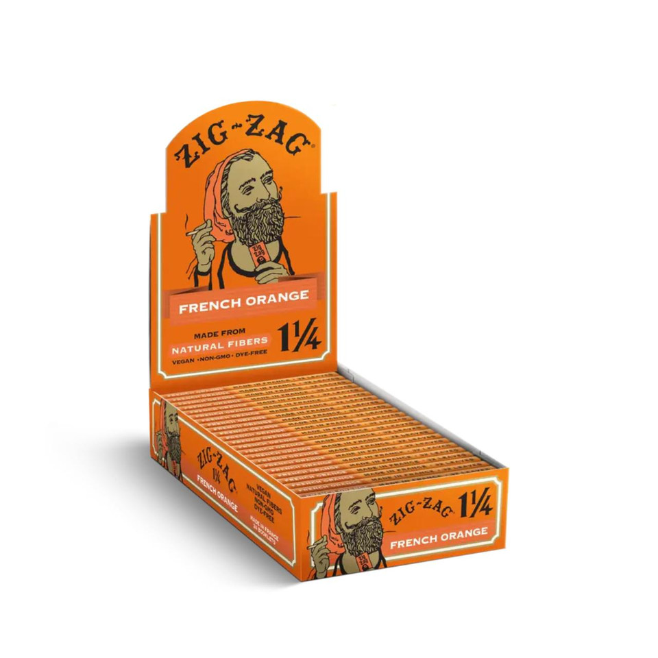 Zig Zag Rolling Papers 24PK - 1-14 French Orange Zig Zag Rolling Papers 24PK - 1-14 French Orange