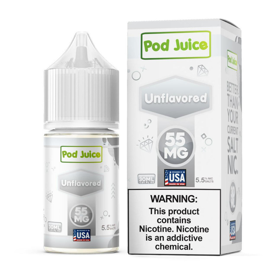Pod Juice Salt Unflavored Tobacco Free Nicotine E-Juice 30ml Pod Juice Salt Unflavored Tobacco Free Nicotine E-Juice 30ml