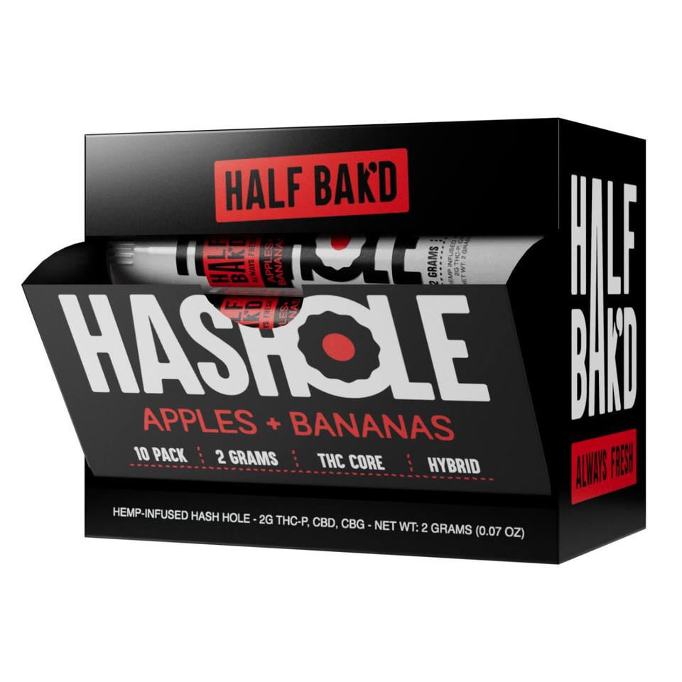 Half Bak'd THC Core Hash Hole Pre rolls 2G -1COUNT Apples & Bananas Hybrid
