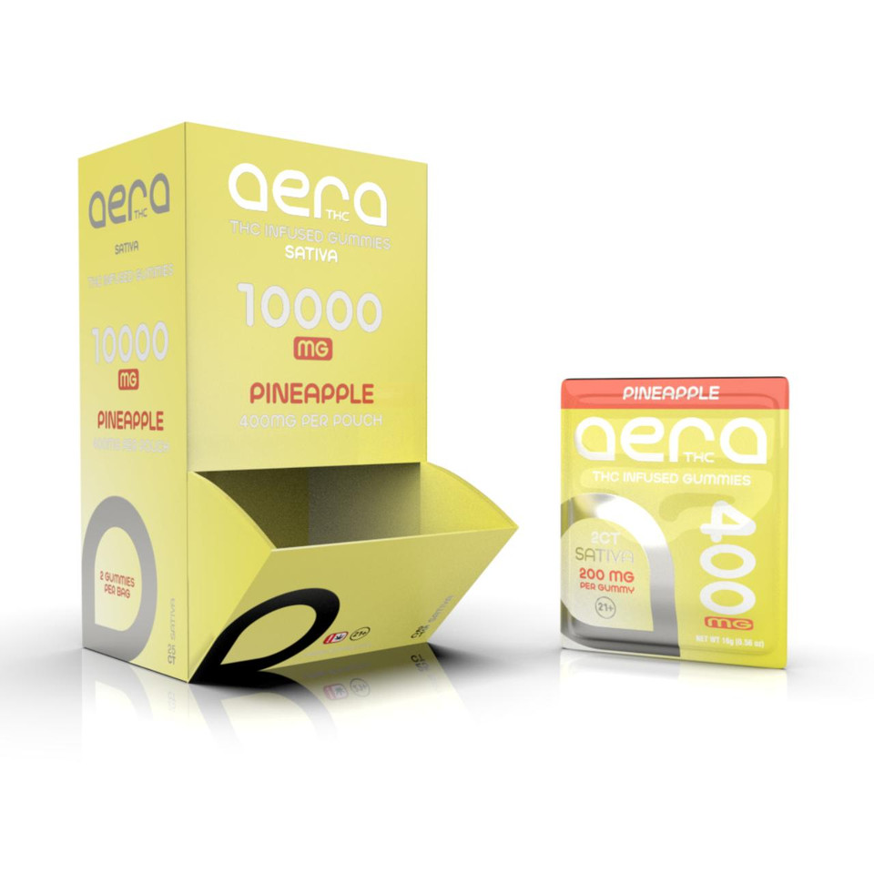 AERA THC Infused Gummies 10000MG - 25CT Pineapple Sativa