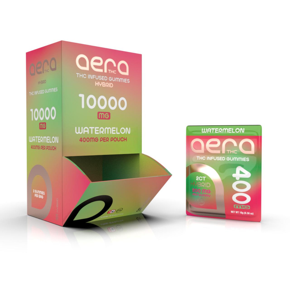 AERA THC Infused Gummies 10000MG - 25CT WaterMelon Hybrid