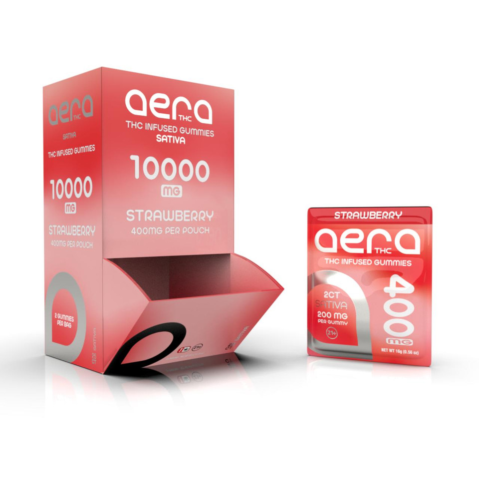 AERA THC Infused Gummies 10000MG - 25CT Strawberry Sativa