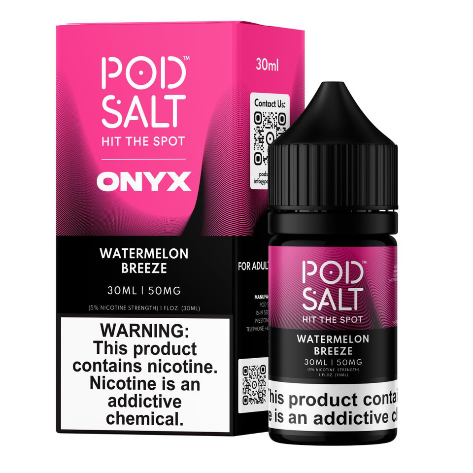 Pod Salt Onyx Watermelon Breeze 30ml Salt E-Juice
